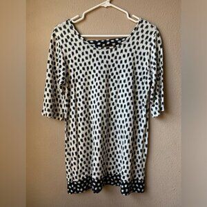 Loveappella very soft blouse. Black/white. Size M.